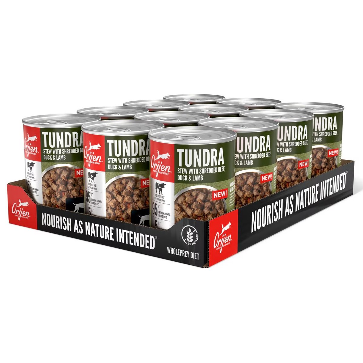 Orijen Tundra Stew Recipe with Shredded Beef, Duck & Lamb Grain Free Wet Dog Food 12.8oz*12 / 363kg | 68794-GMXD